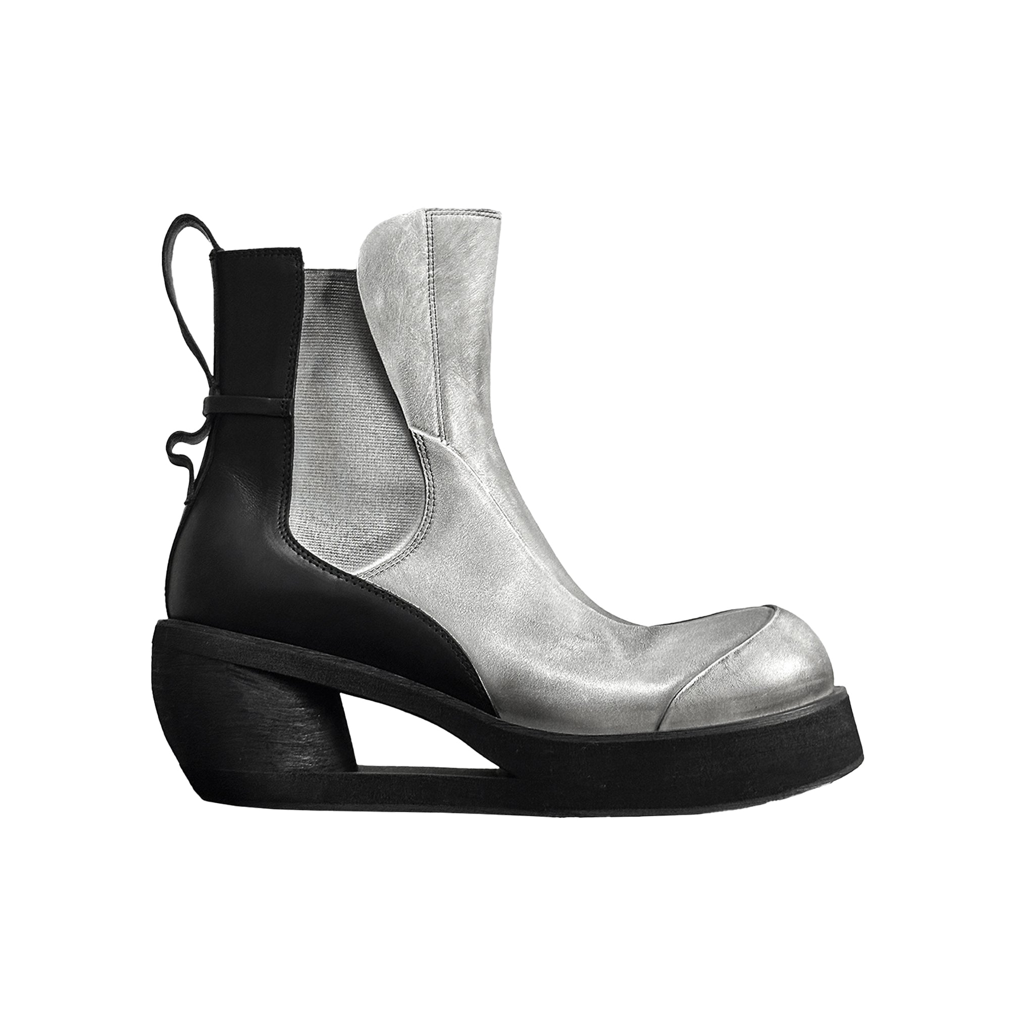 SCRY Dig Lug Boots"Black / White Rub"