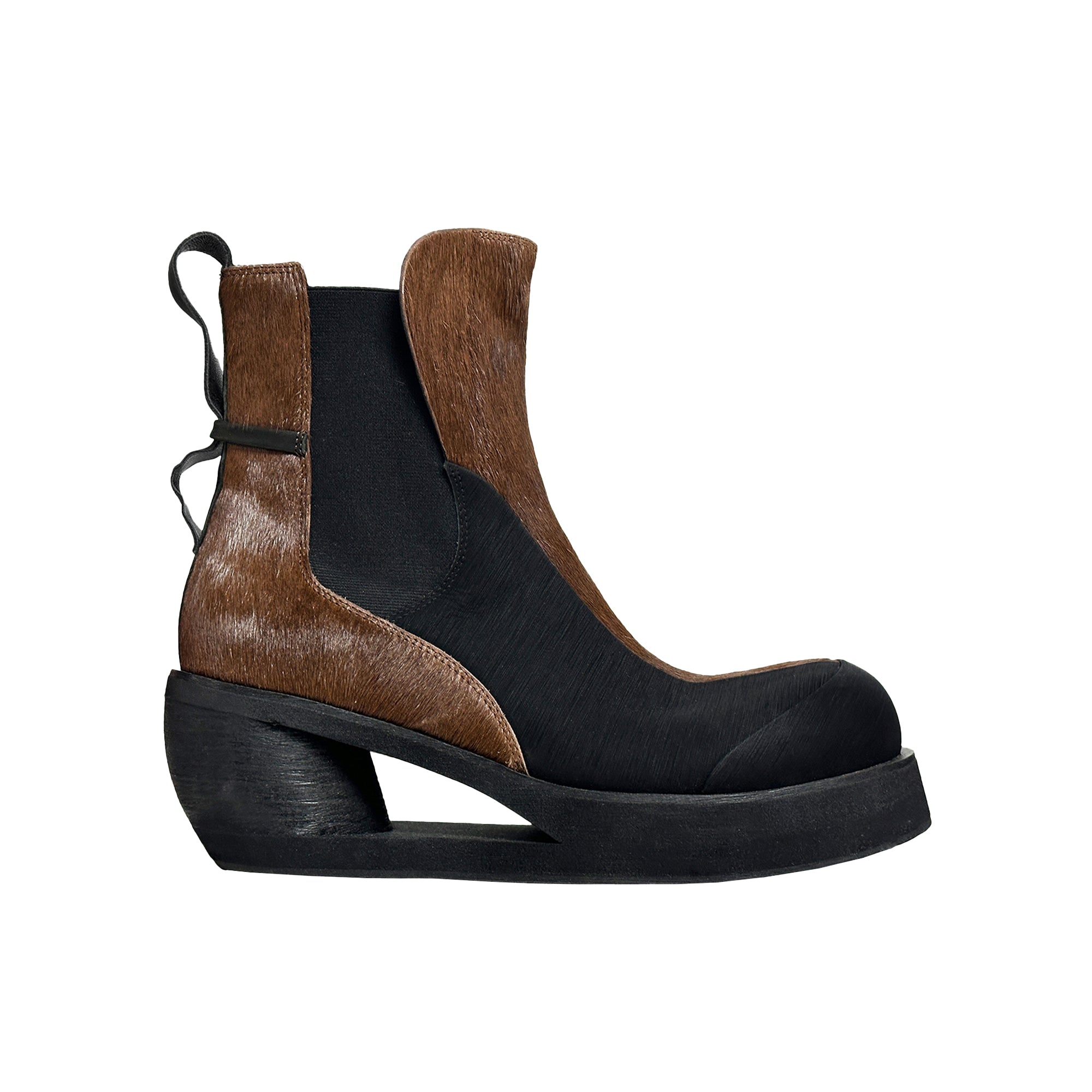 SCRY Dig Lug Boots"Black / Brown Horse"