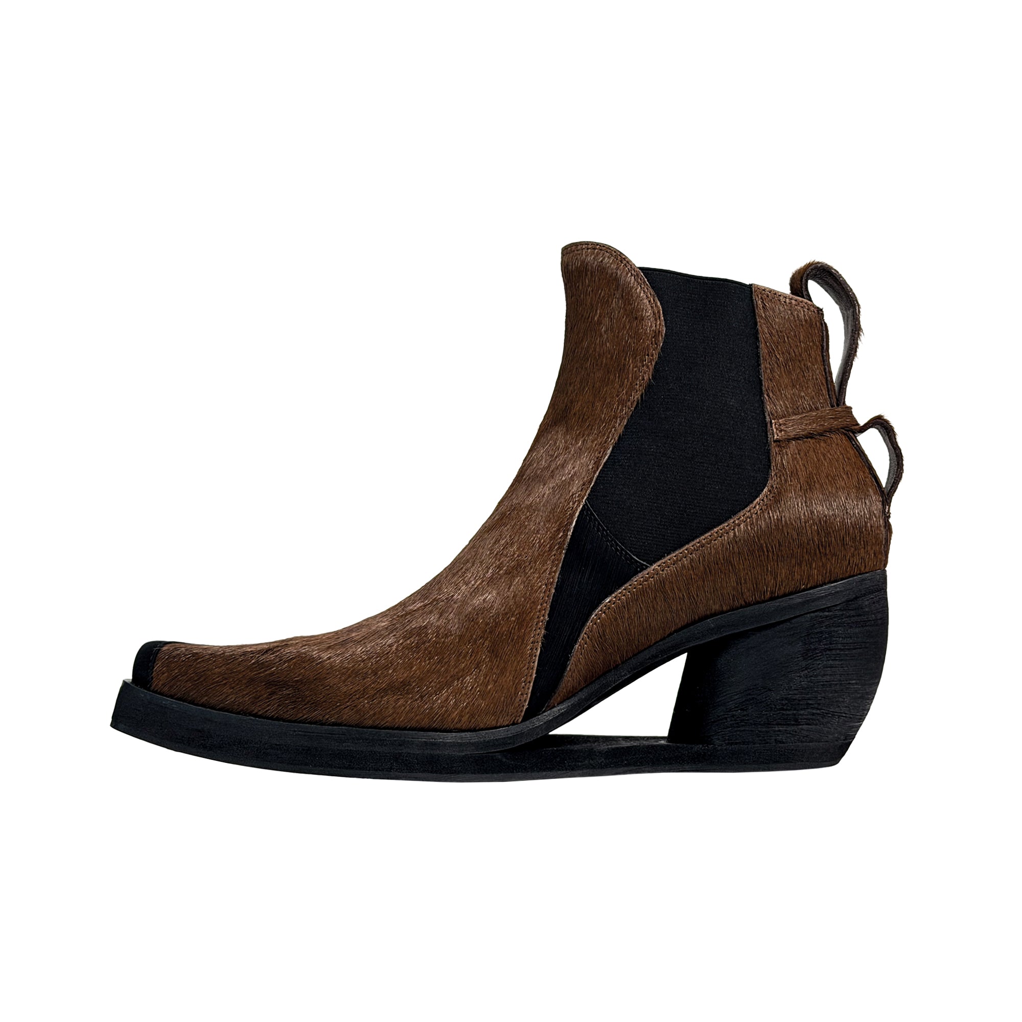 SCRY Dig Chelsea Boots "Black / Brown Horse"