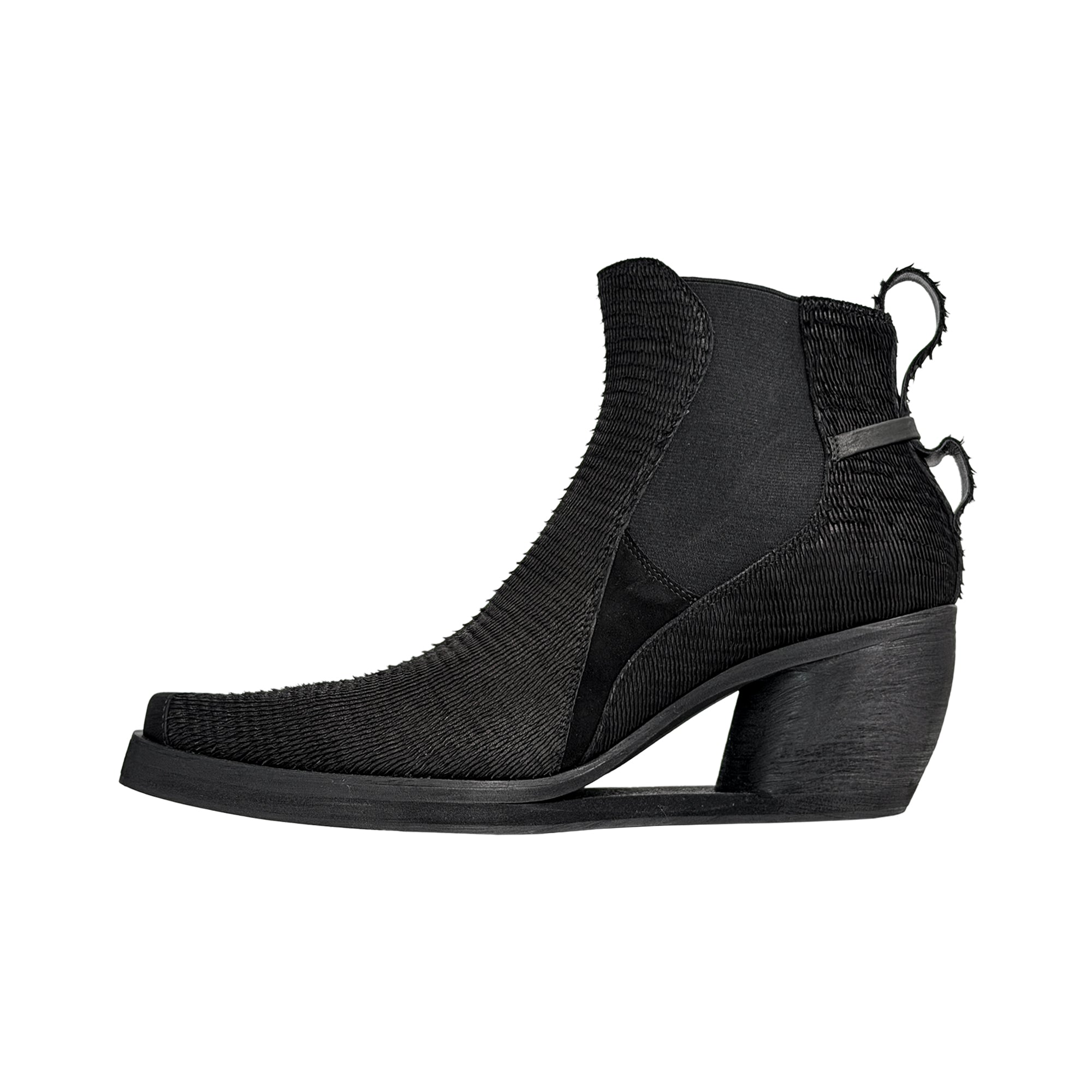 SCRY Dig Chelsea Boots "Black Laser"