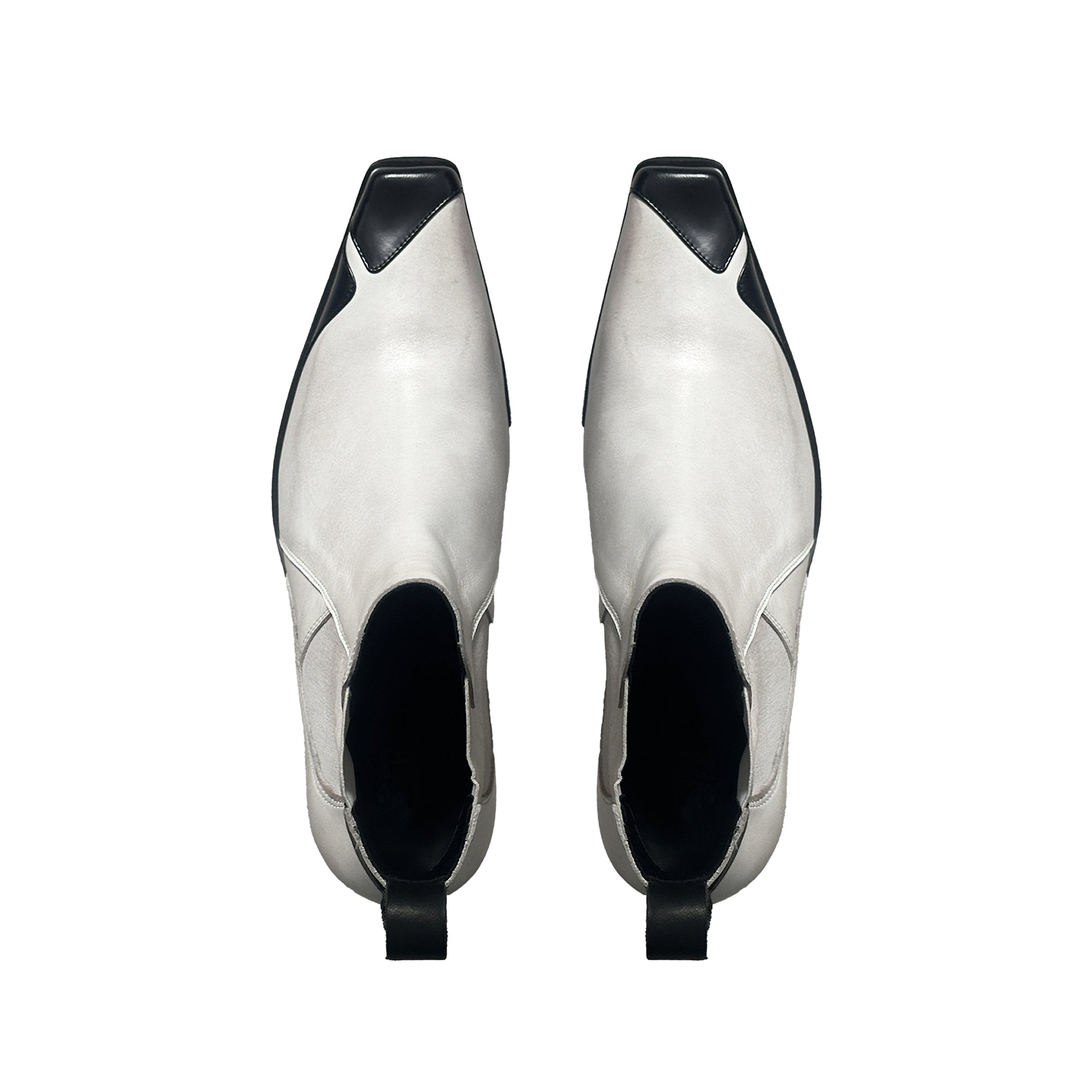 SCRY Dig Chelsea Boots "Black / White Rub"