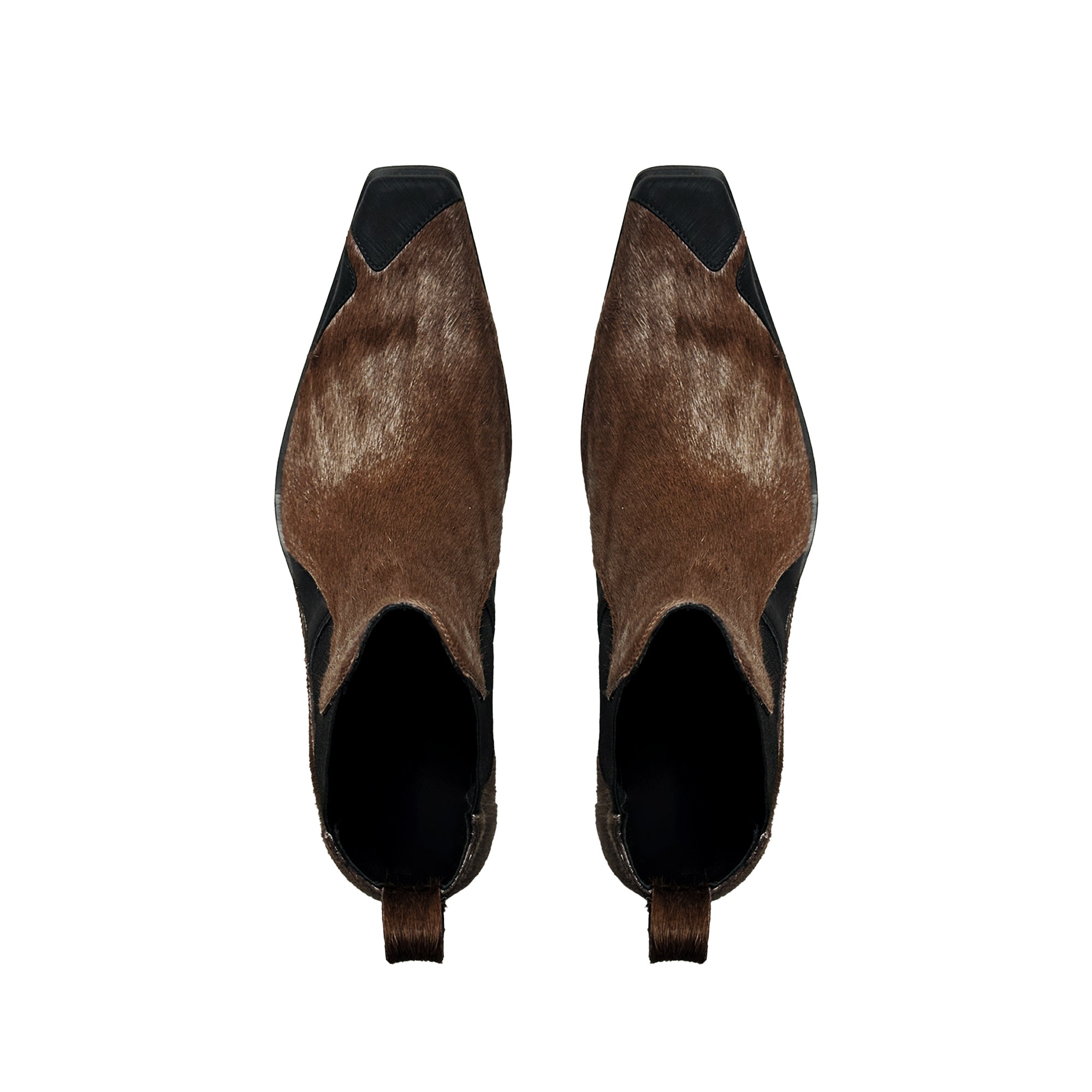 SCRY Dig Chelsea Boots "Black / Brown Horse"