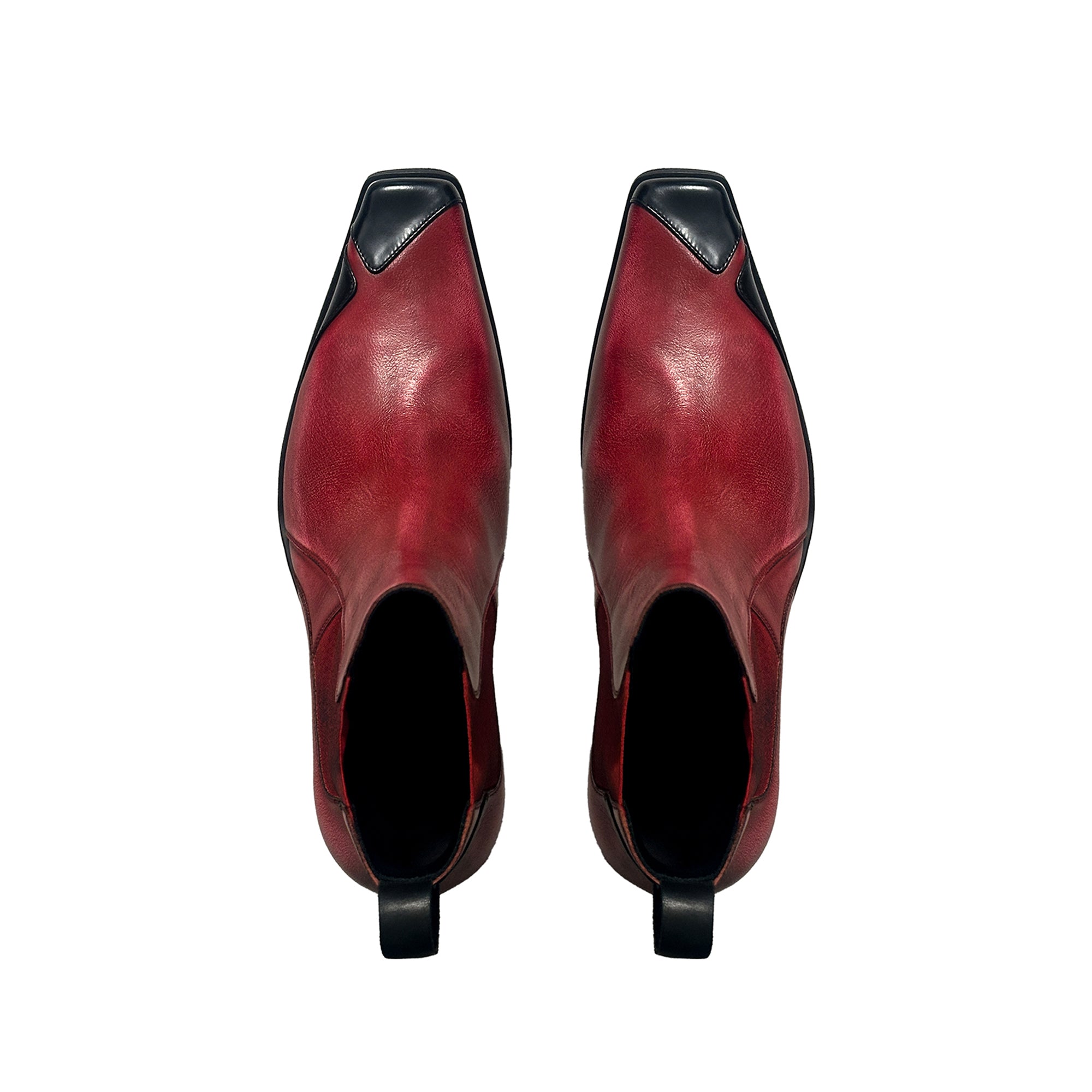 SCRY Dig Chelsea Boots "Black / Red Rub"