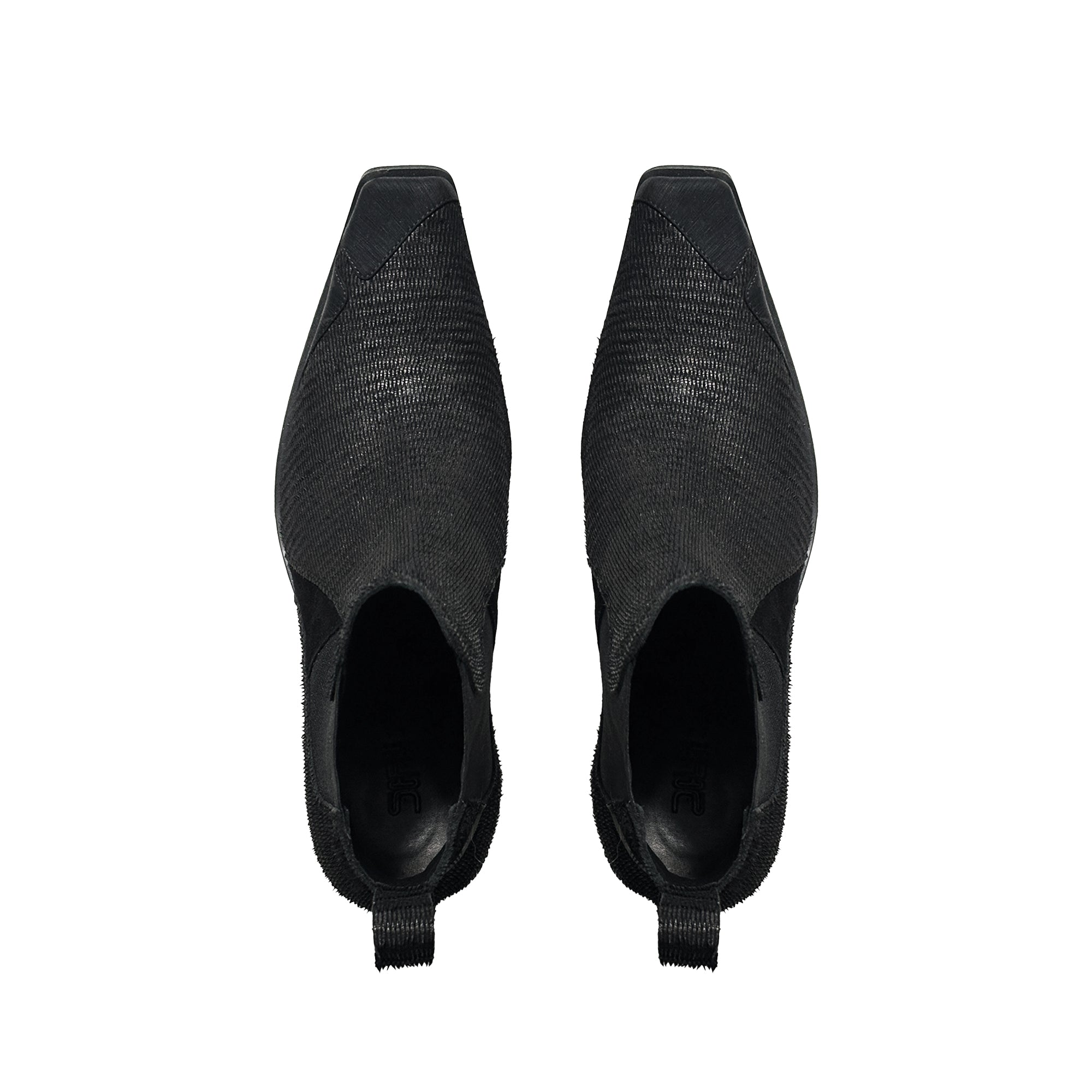 SCRY Dig Chelsea Boots "Black Laser"