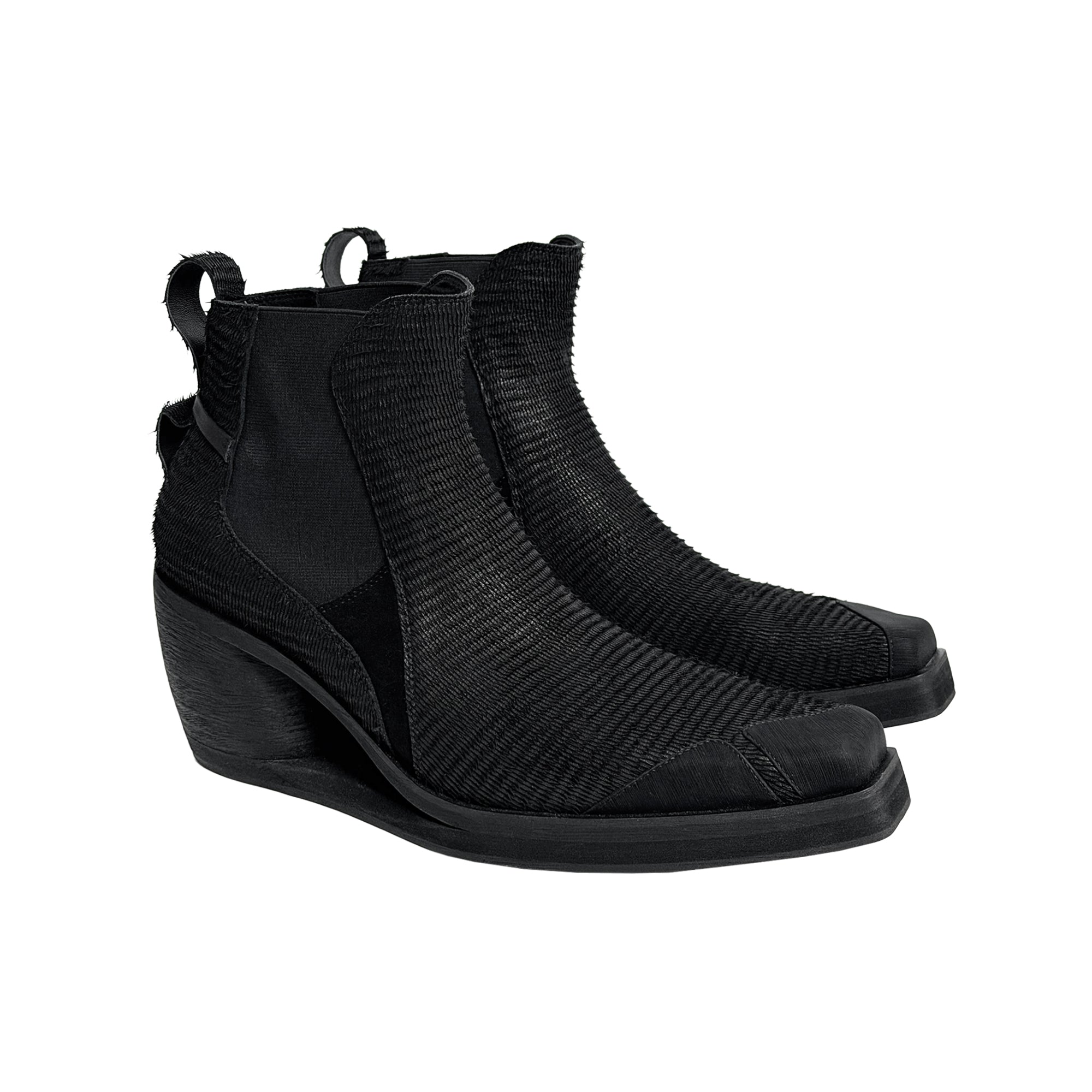 SCRY Dig Chelsea Boots "Black Laser"